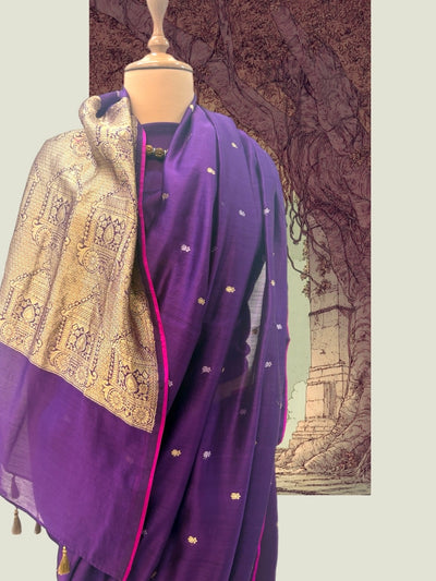 Mystic Purple Jamdani Sari