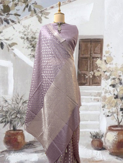Chamoli Mauve Cotton Saree