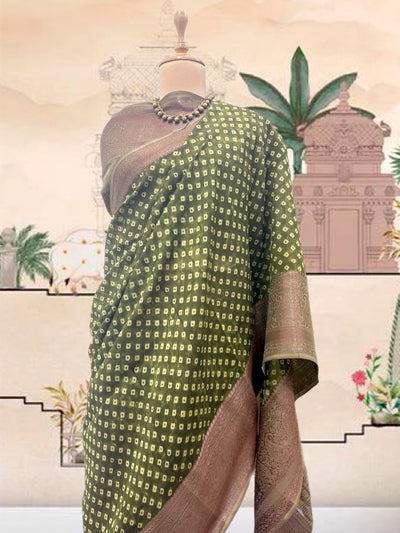 Lippan Mehendi Printed Cotton Saree