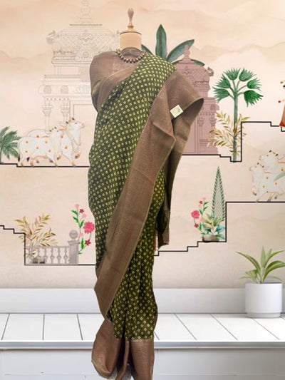 Lippan Mehendi Printed Cotton Saree