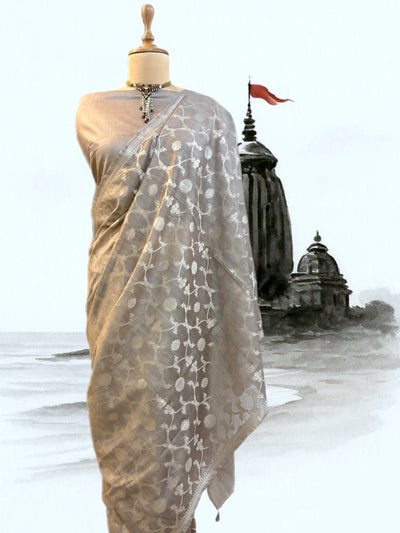 Gokarna Beige Gold Cotton Saree