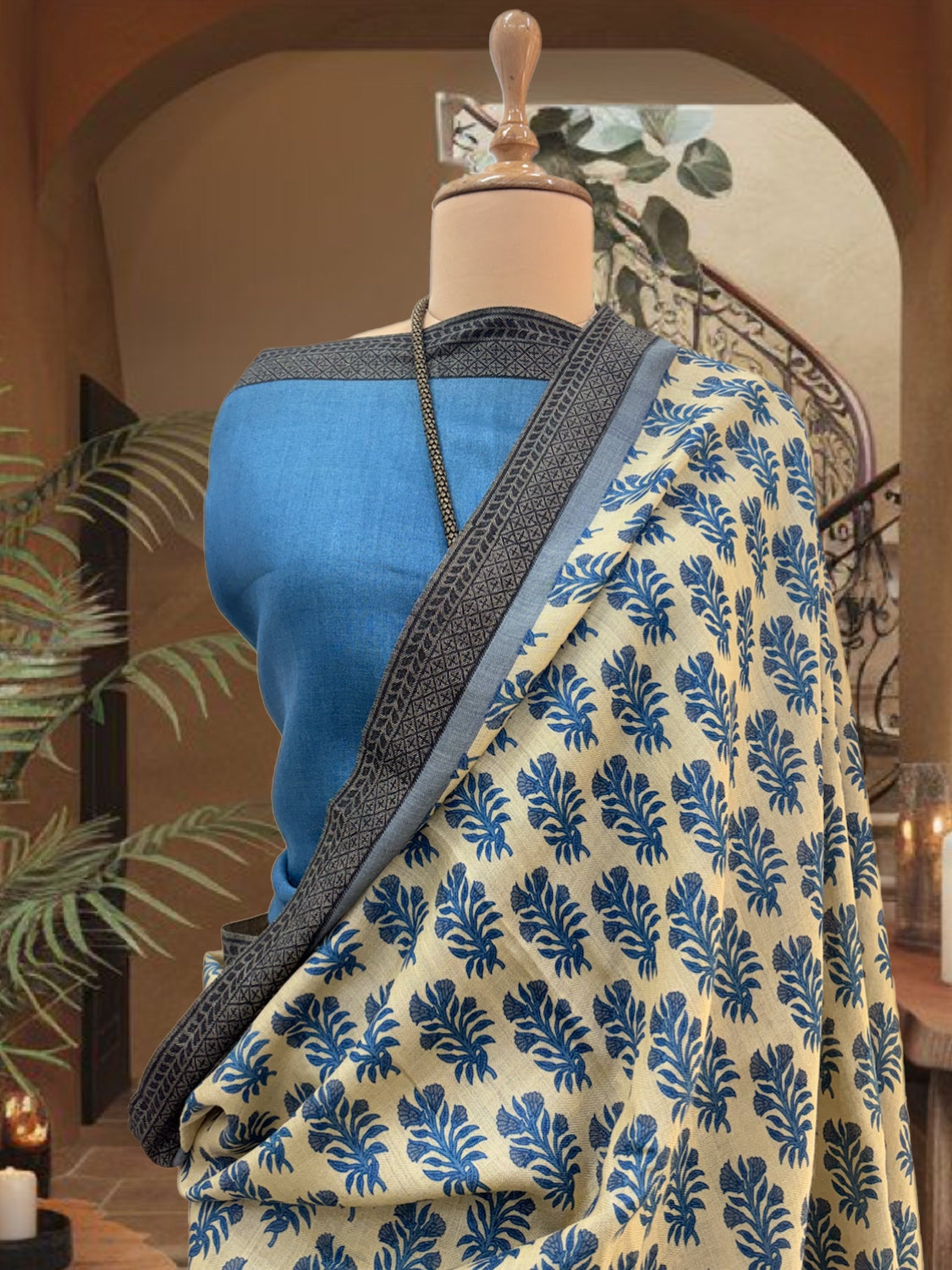 Churu Off White Cotton Saree