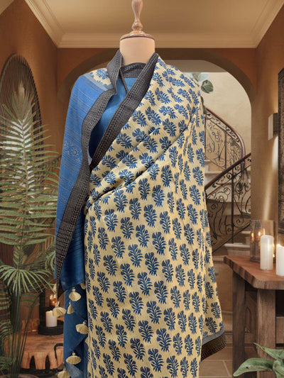 Churu Off White Cotton Saree