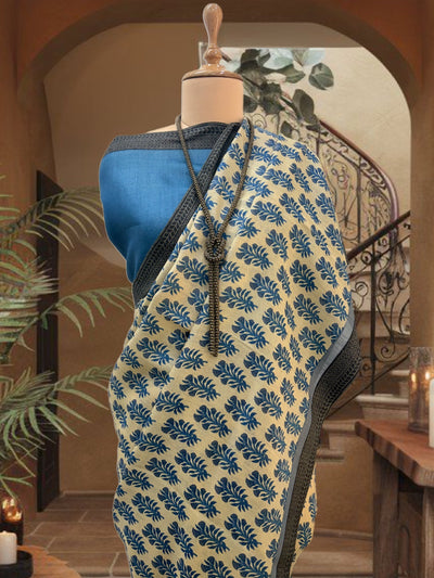 Churu Off White Cotton Saree