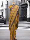 Pichola Yellow Cotton Saree