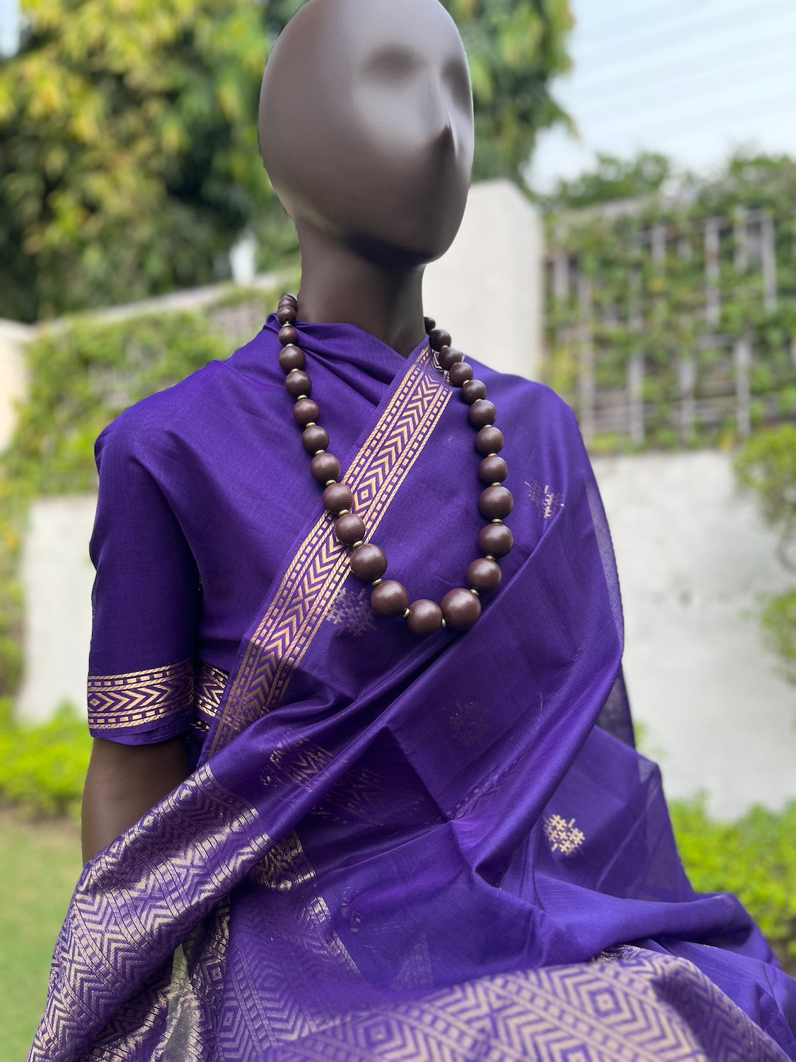Purple Kanchi Cotton Saree