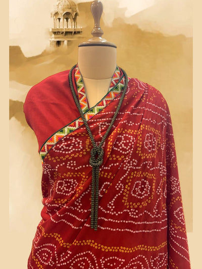Nawalgarh Red Cotton Saree