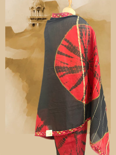 Night On Fire Black Cotton Saree