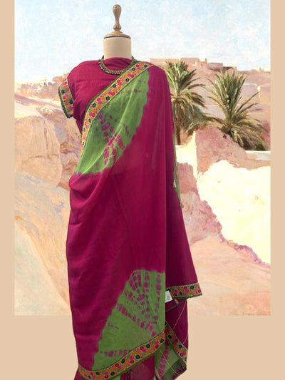 Amer Pink Cotton Saree
