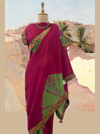 Amer Pink Cotton Saree