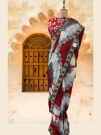 Kishangarh Grey Cotton Saree