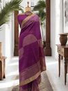 Magenta Wine Cotton Saree