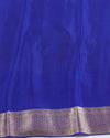 Udupi Mehendi Yellow & Blue Crepe Silk Sari