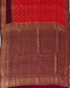 Red & Wine Crepe silk Saree