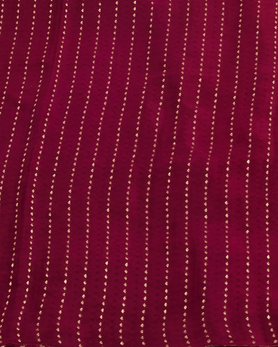 Red & Wine Crepe silk Saree