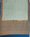 Dakshyani Light Grey Silk Crepe Saree