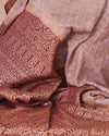 Pallava Lilac Silk Crepe Saree