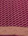Pallava Lilac Silk Crepe Saree