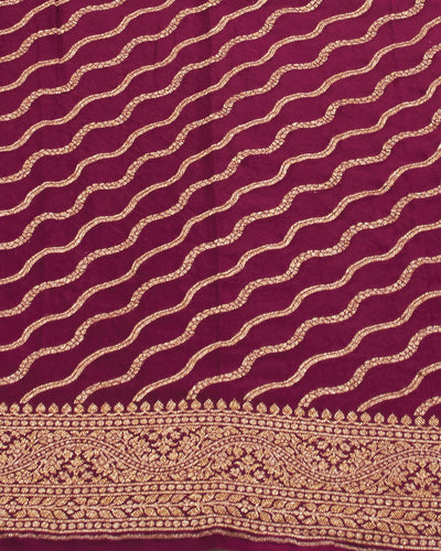 Pallava Lilac Silk Crepe Saree