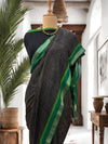 Très Chic Black Crepe Silk Sari