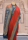 Kakatiya Rust Crepe Silk Saree