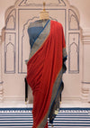 Kakatiya Rust Crepe Silk Saree