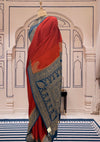 Kakatiya Rust Crepe Silk Saree
