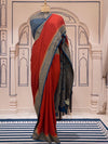 Kakatiya Rust Crepe Silk Saree