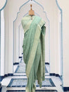 Evelyn Sea Green Crepe Silk Saree