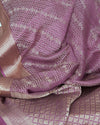 Mauve Chevron Crepe silk Saree