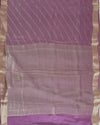 Mauve Chevron Crepe silk Saree