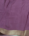 Mauve Chevron Crepe silk Saree