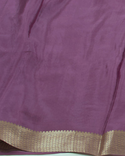 Mauve Chevron Crepe silk Saree
