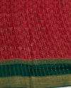 Maroon & Green Kanchi Crepe silk Saree