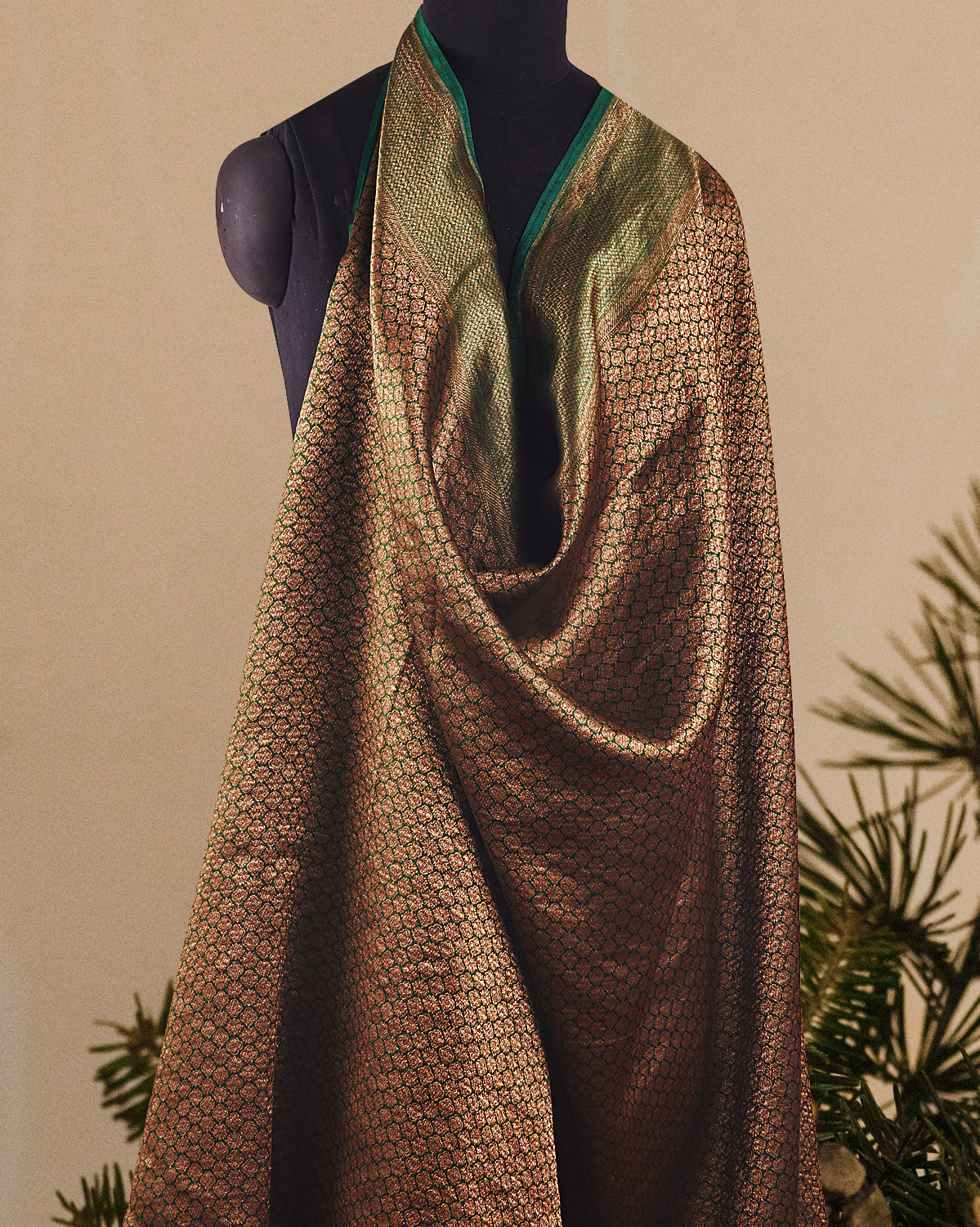 Vamika Green Banarasi Kanchi Silk Saree