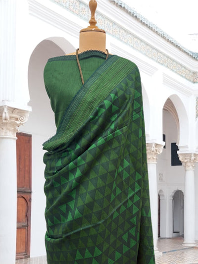 Damyanti Green Moonga Cotton Saree