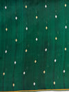 Columbian Emerald Green Muslin Organza Saree