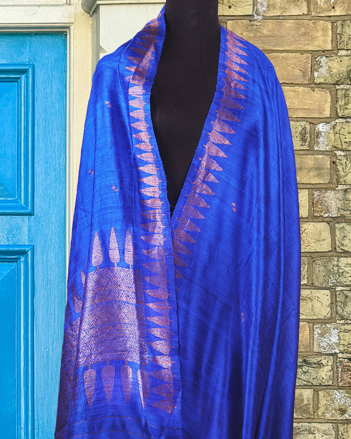 Neelakshi Blue Raw Silk Saree