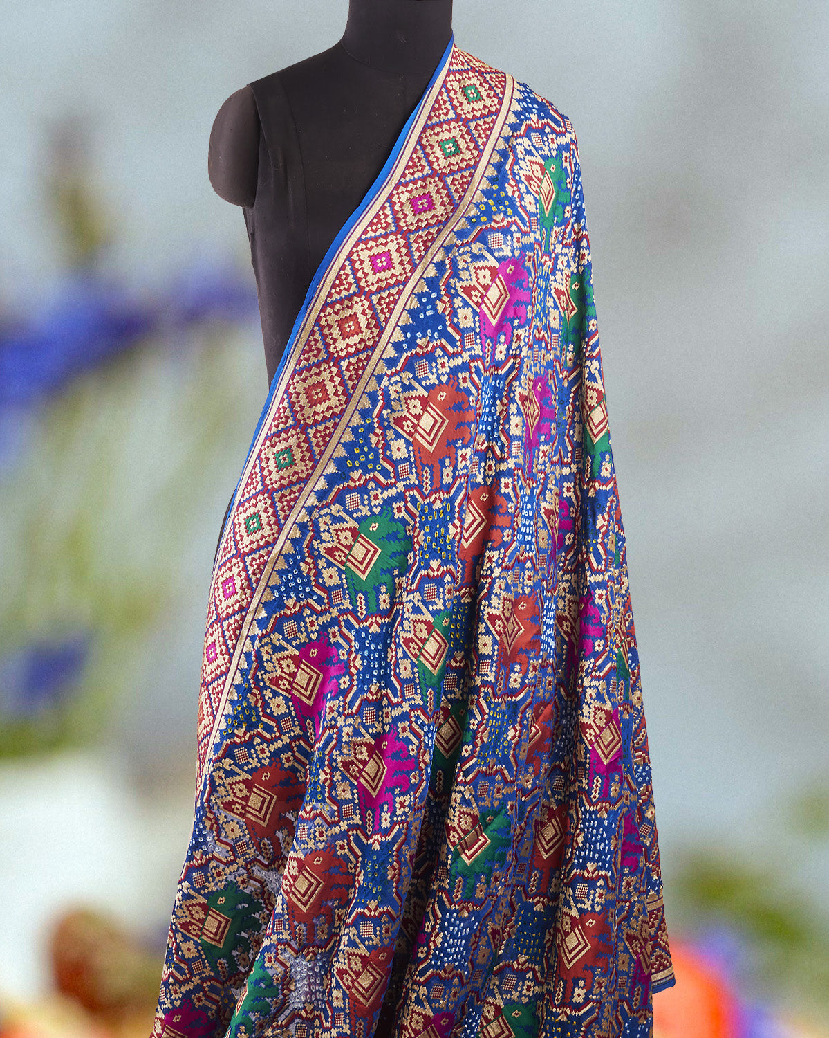 Rani ki Vav Blue Bandhani Patola Saree