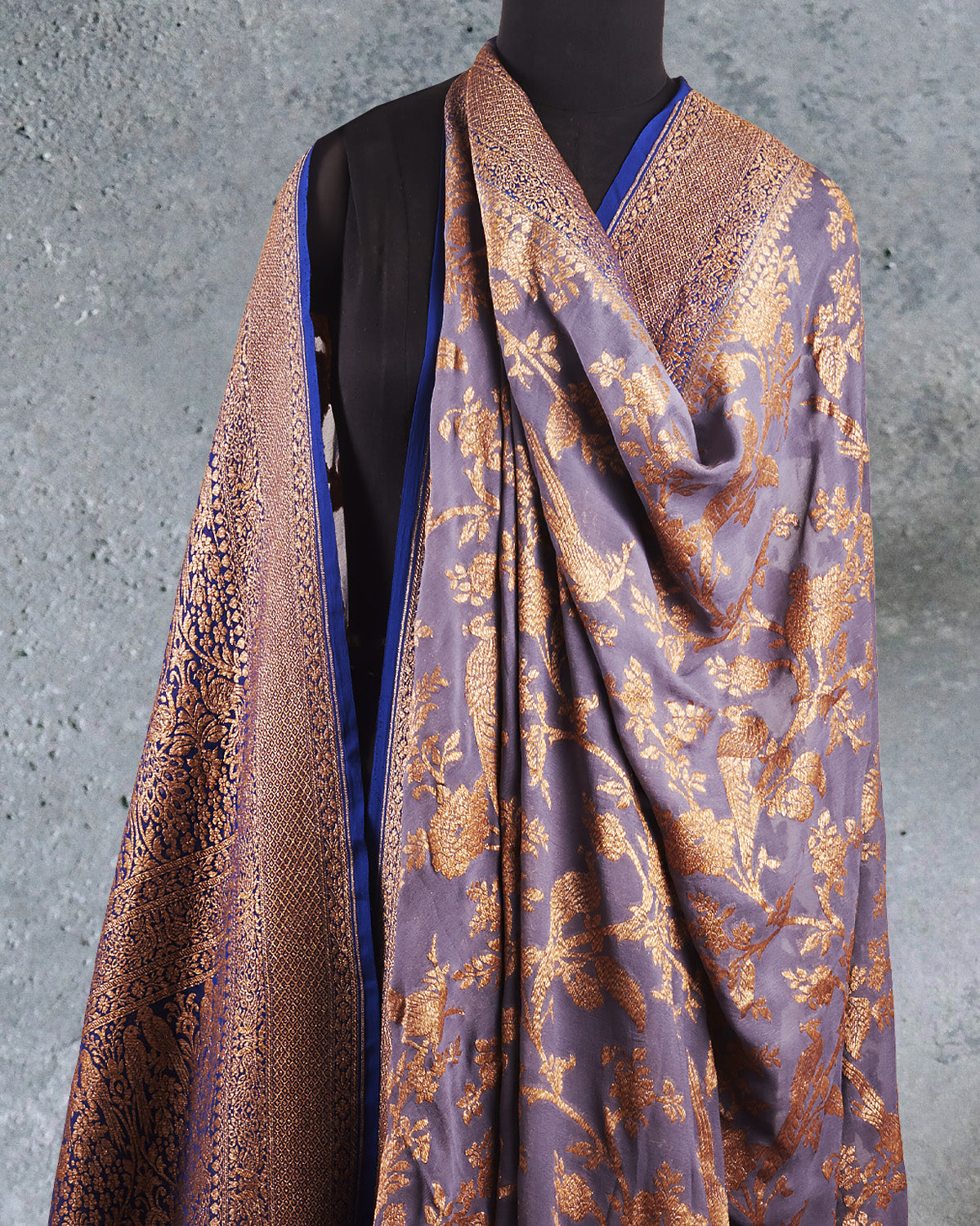 Mayilattam Pichwai Khaddi Georgette Sari