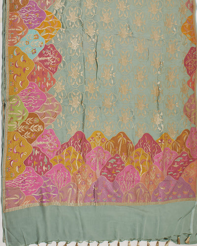 Hillside Soiree Shikargah Georgette Saree