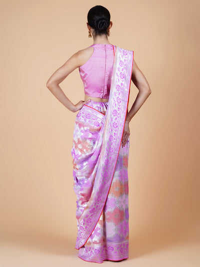 Sanobar Pink Khaddi Georgette Sari