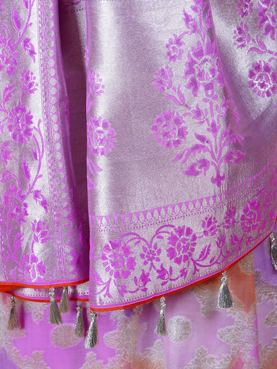 Sanobar Pink Khaddi Georgette Sari