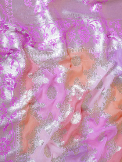 Sanobar Pink Khaddi Georgette Sari