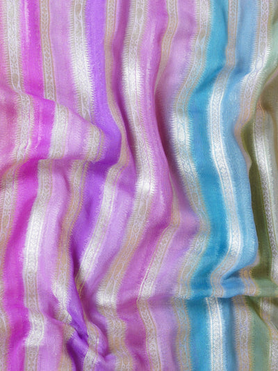 Satrangi Pink Khaddi Georgette Sari