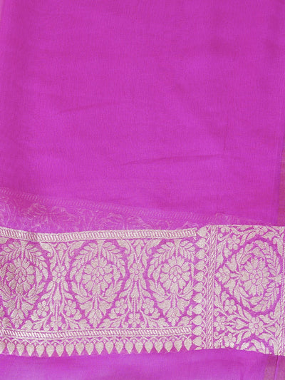 Satrangi Pink Khaddi Georgette Sari