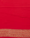 Love Birds Teal Blue Khaddi Georgette Sari