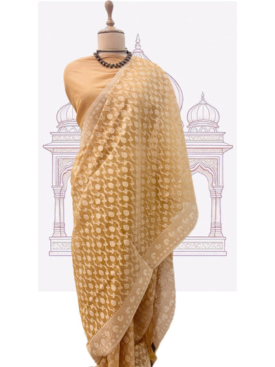 Chandan Yellow Gold Cotton Saree