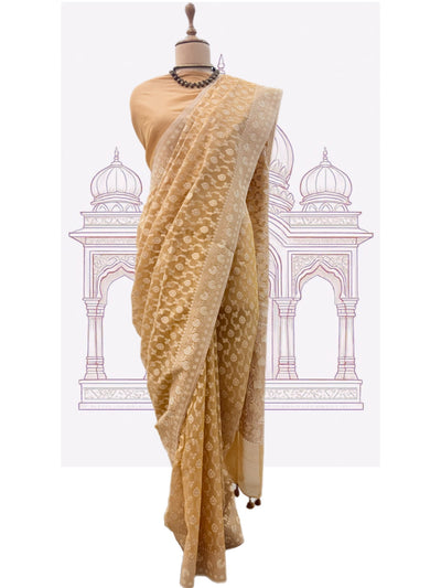 Chandan Yellow Gold Cotton Saree