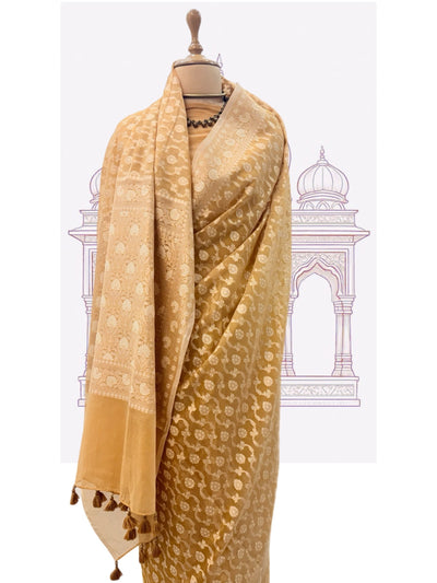 Chandan Yellow Gold Cotton Saree